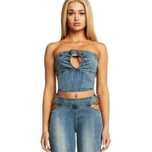 I am gia drew set denim